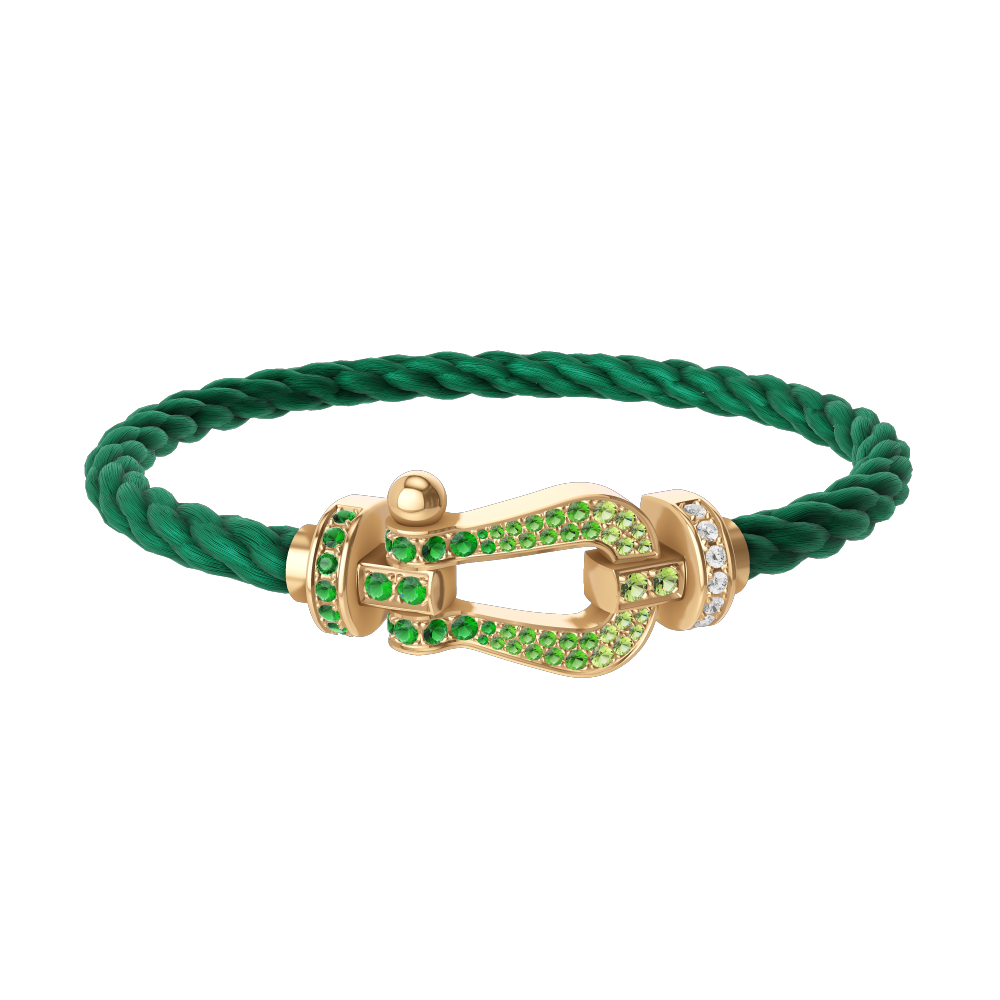 FORCE 10 BRACELET 18K YELLOW GOLD AND COLORED STONES LARGE MODEL
