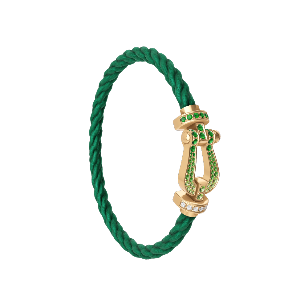 FORCE 10 BRACELET 18K YELLOW GOLD AND COLORED STONES LARGE MODEL
