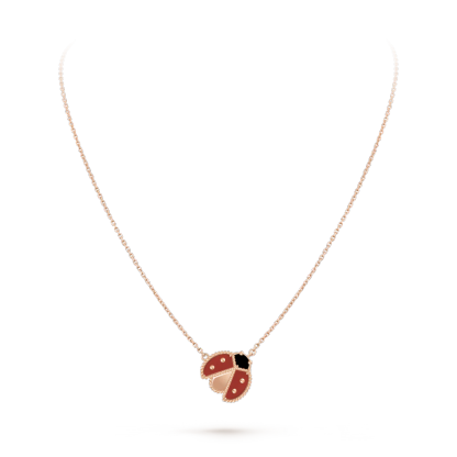 Lucky Spring pendant, open wings ladybug