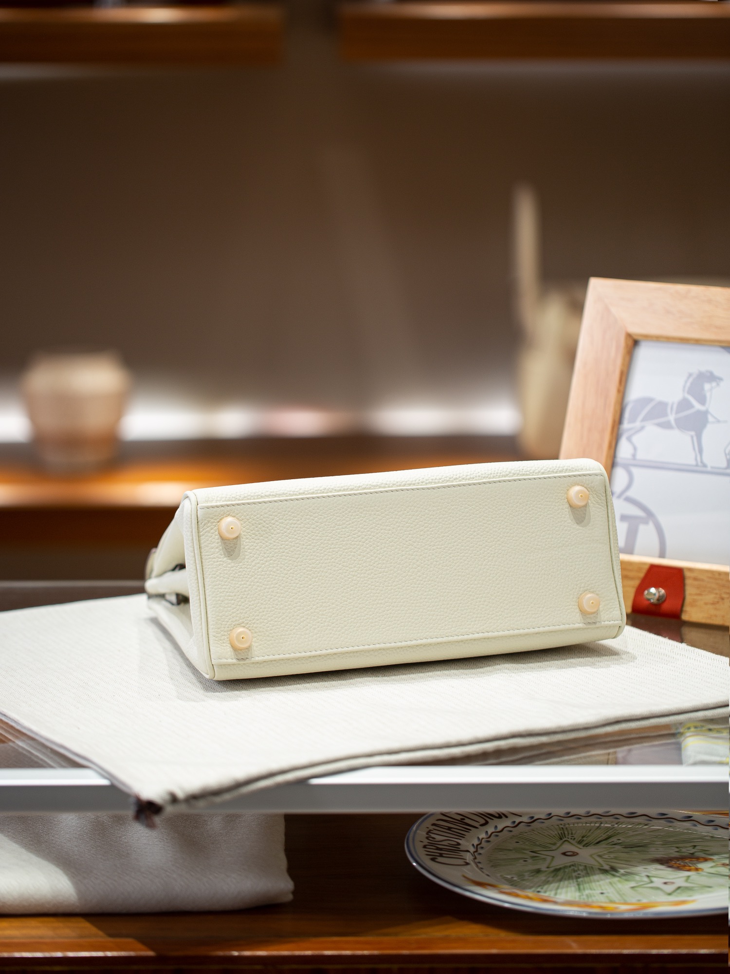 KELLY 28 FIRST LAYER TOGO COWHIDE WHITE