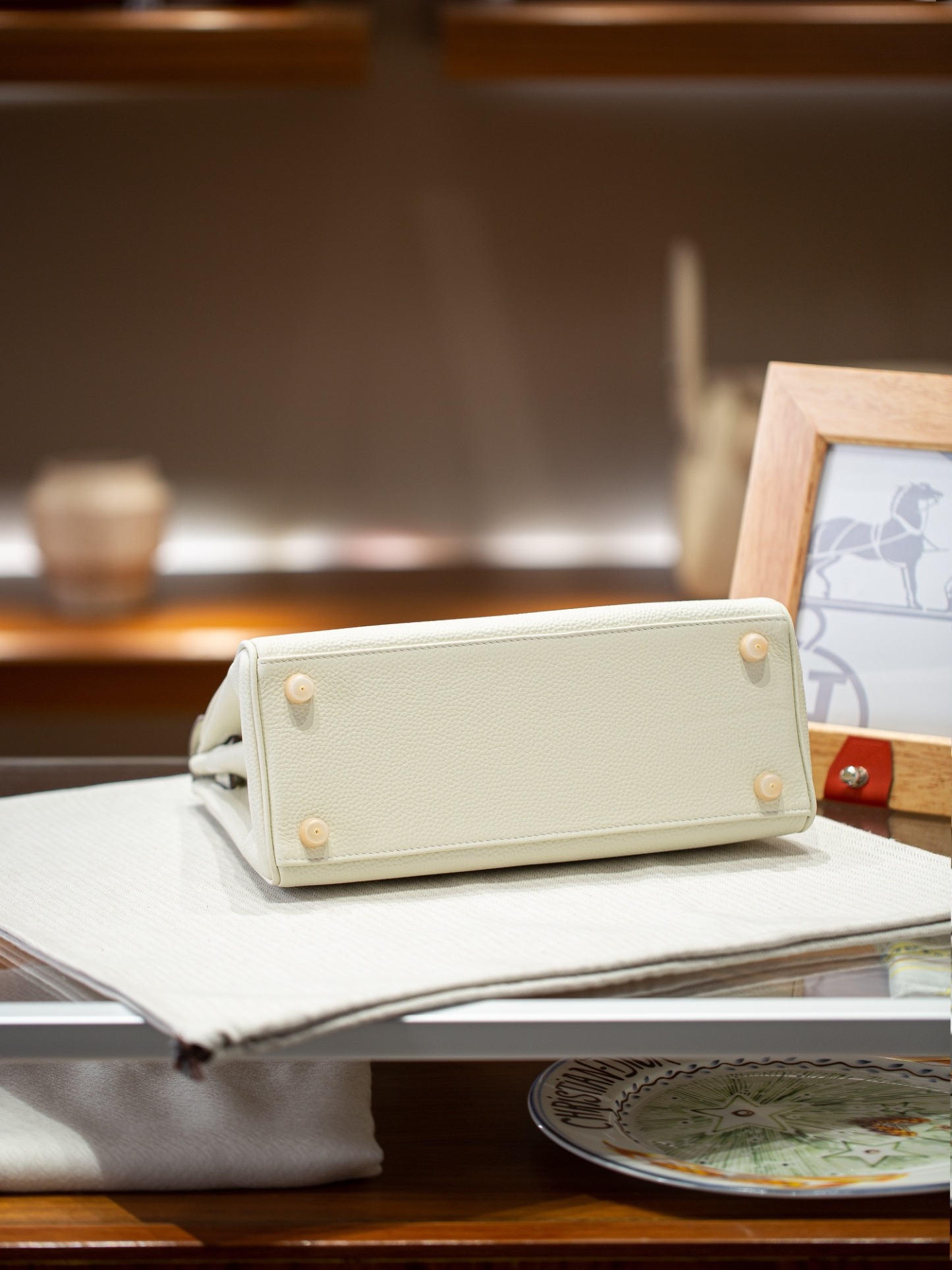 KELLY 28 FIRST LAYER TOGO COWHIDE WHITE