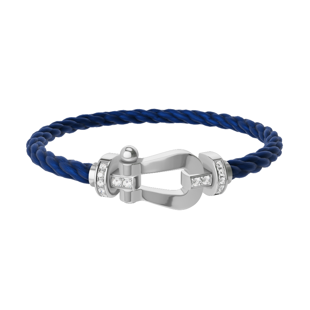 FORCE 10 BRACELET 18K WHITE GOLD AND DIAMONDS LARGE MODEL