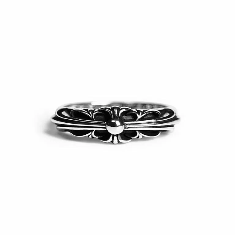 BABY CLASSIC FLORAL CROSS RING Z15