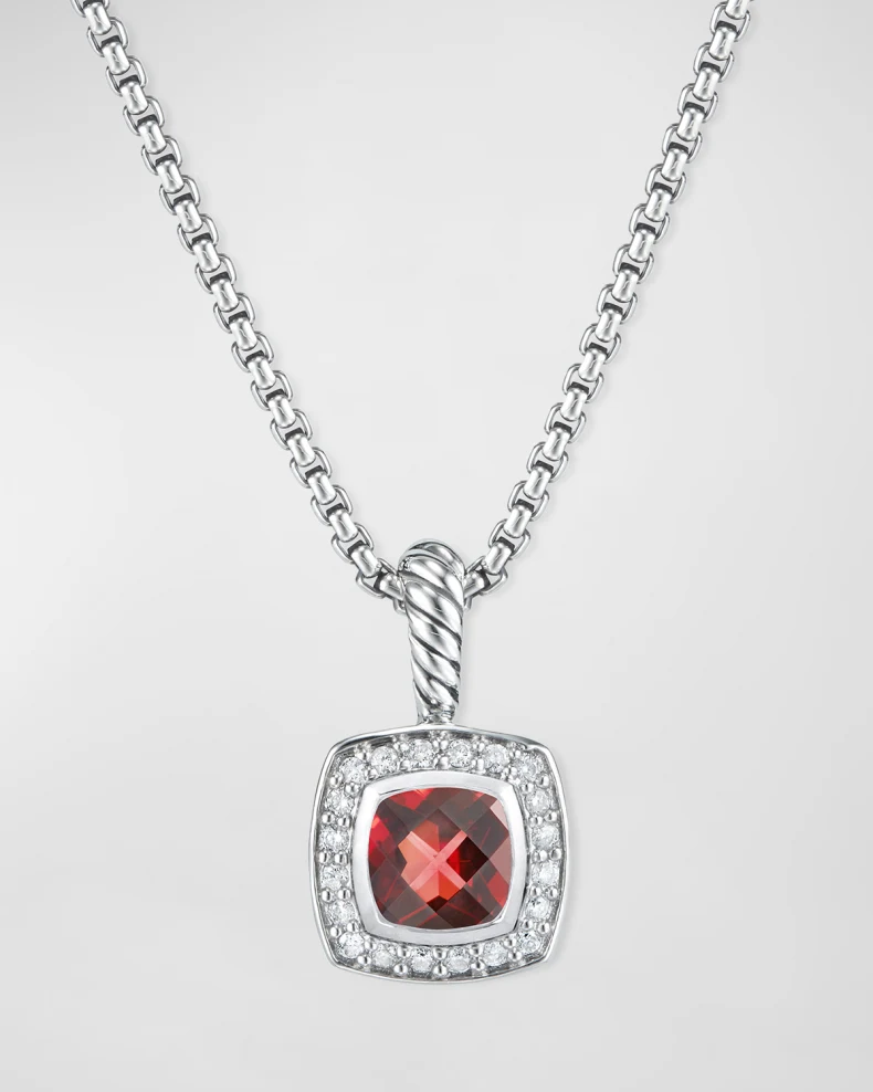 [Copy]Petite Albion® Pendant Necklace Sterling Silver with Amethyst and Diamonds