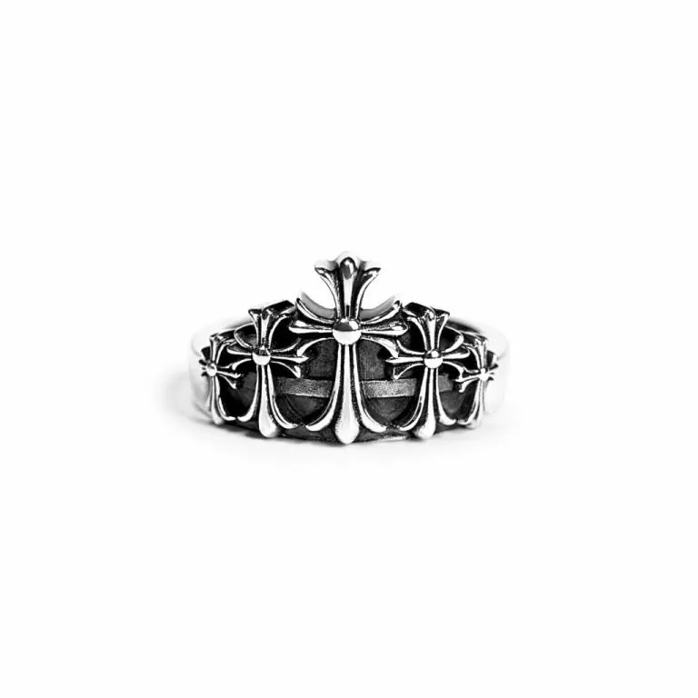 CROSS CROWN RING Z23