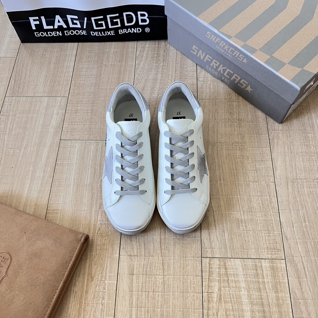 Super-Star with silver heel tab and lettering