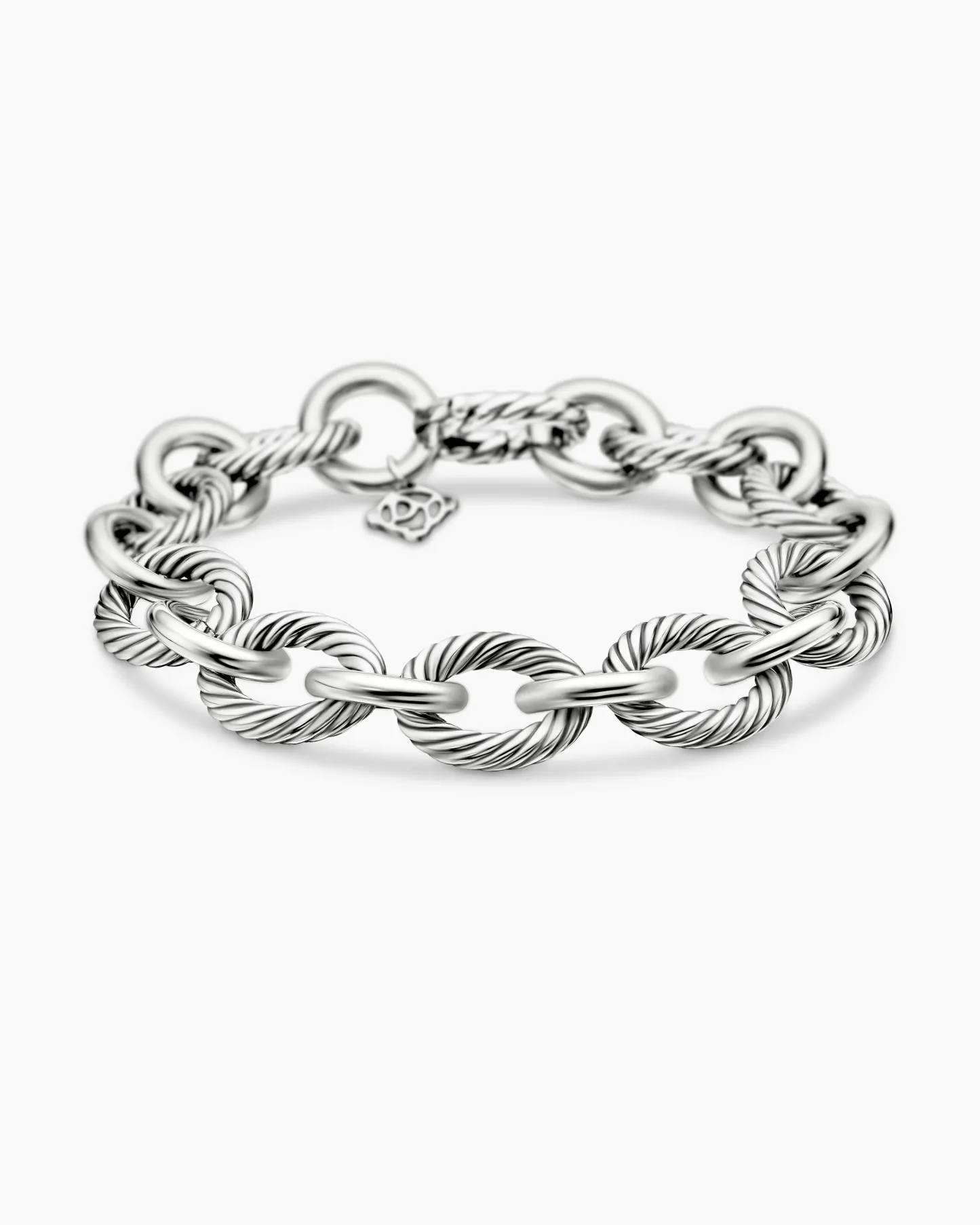Oval Link Chain Bracelet Sterling Silver