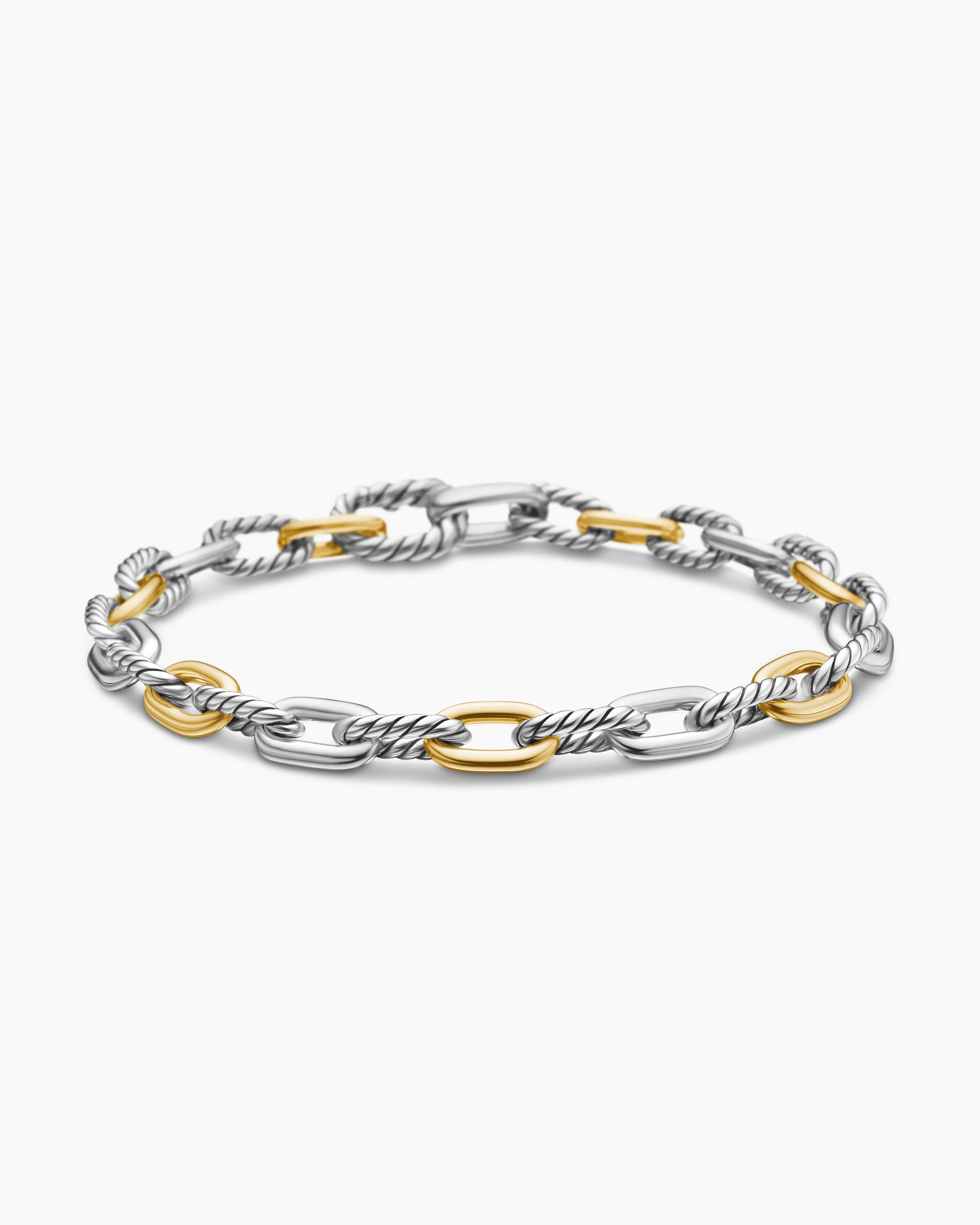 DY Madison® Chain Bracelet Sterling Silver with 18K Yellow Gold