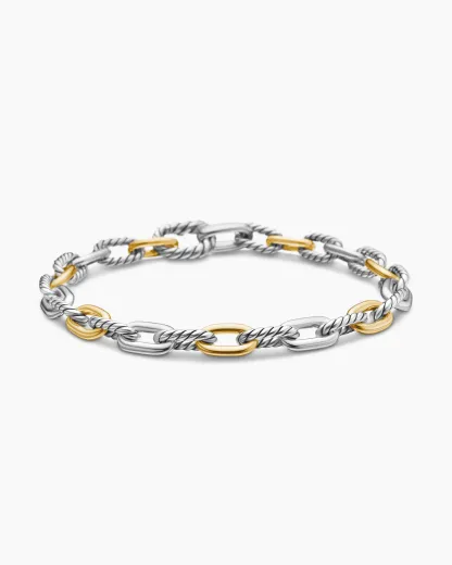 DY Madison® Chain Bracelet Sterling Silver with 18K Yellow Gold