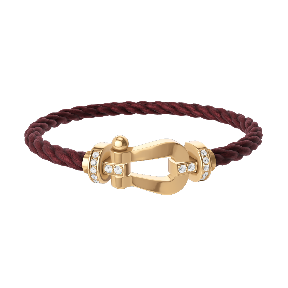 FORCE 10 BRACELET 18K YELLOW GOLD AND DIAMONDS LARGE MODEL