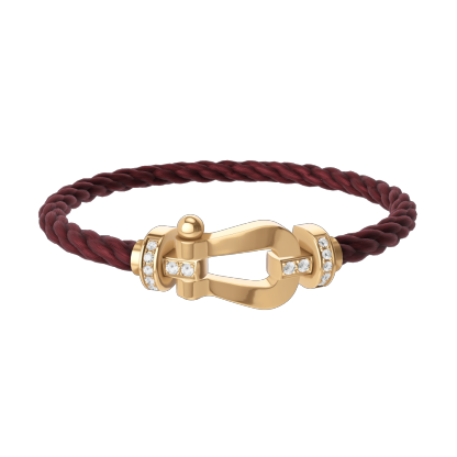FORCE 10 BRACELET 18K YELLOW GOLD AND DIAMONDS LARGE MODEL