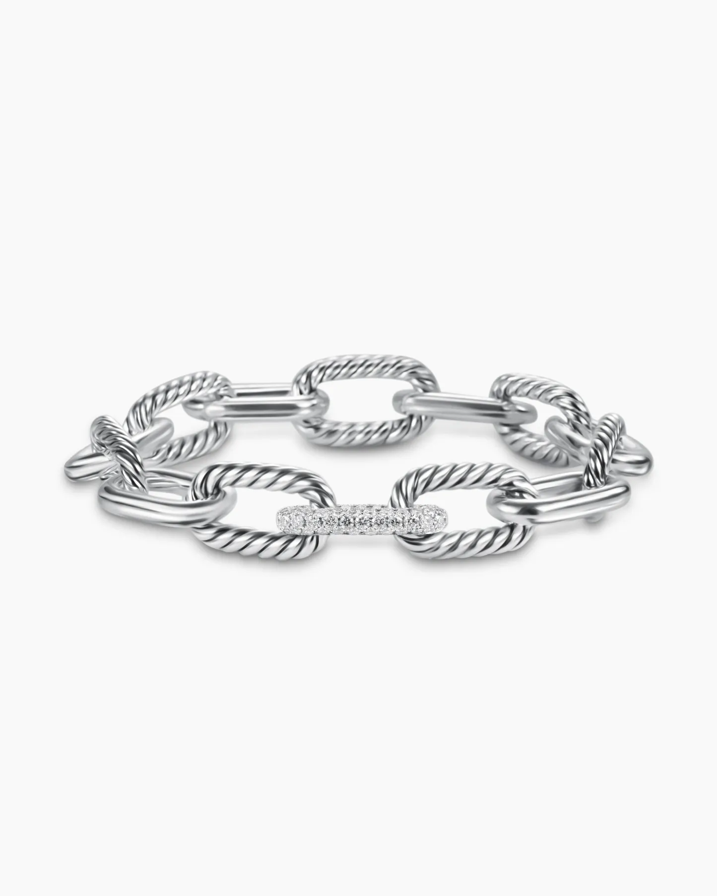 DY Madison® Chain Bracelet Sterling Silver with Diamonds