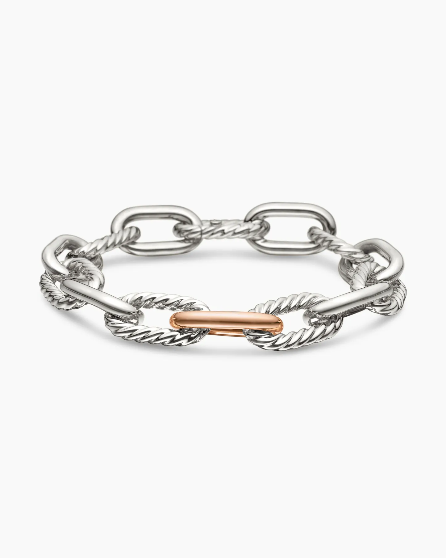DY Madison® Chain Bracelet Sterling Silver with 18K Rose Gold