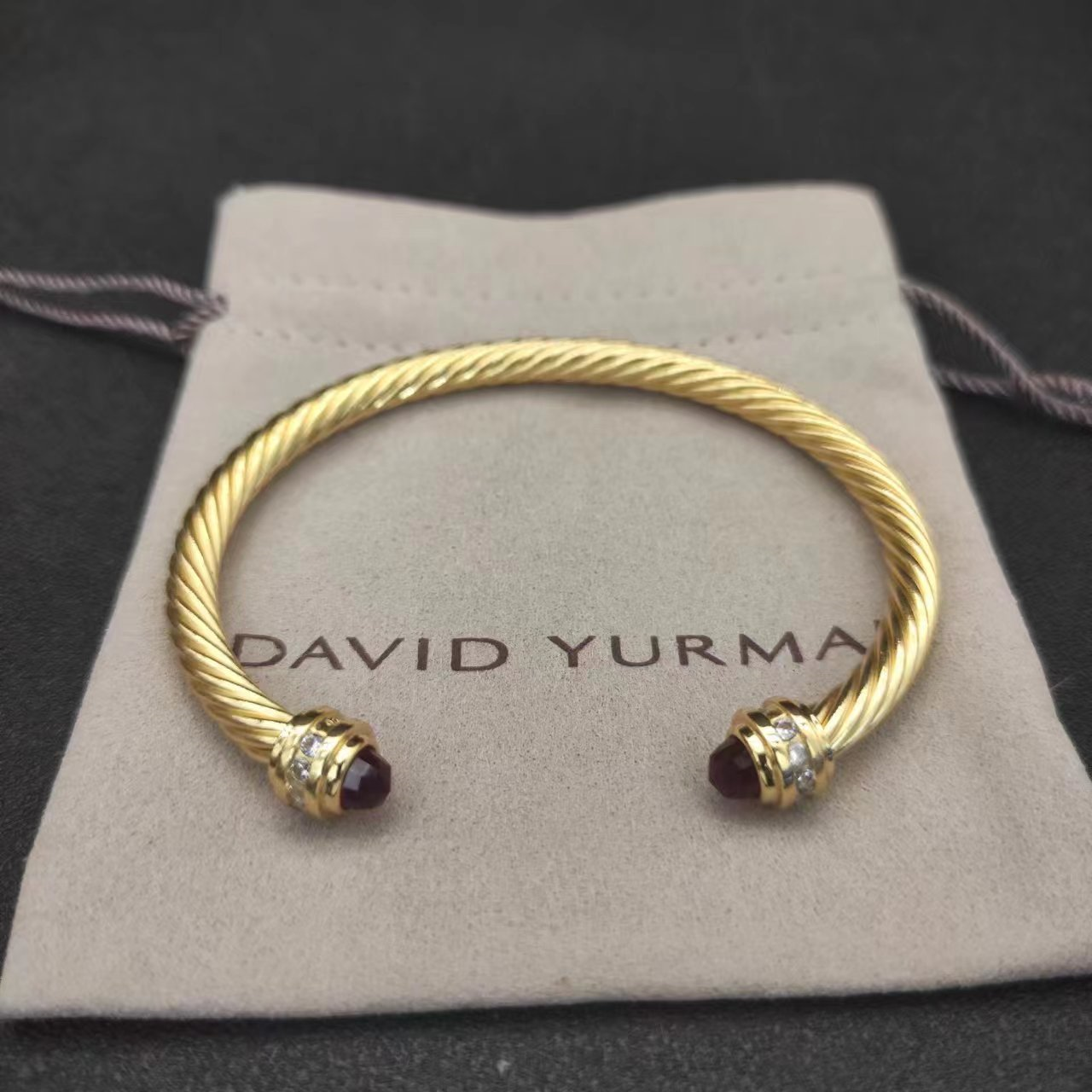 Classic Cablespira® Bracelet 18K Yellow Gold with Diamonds, 5mm