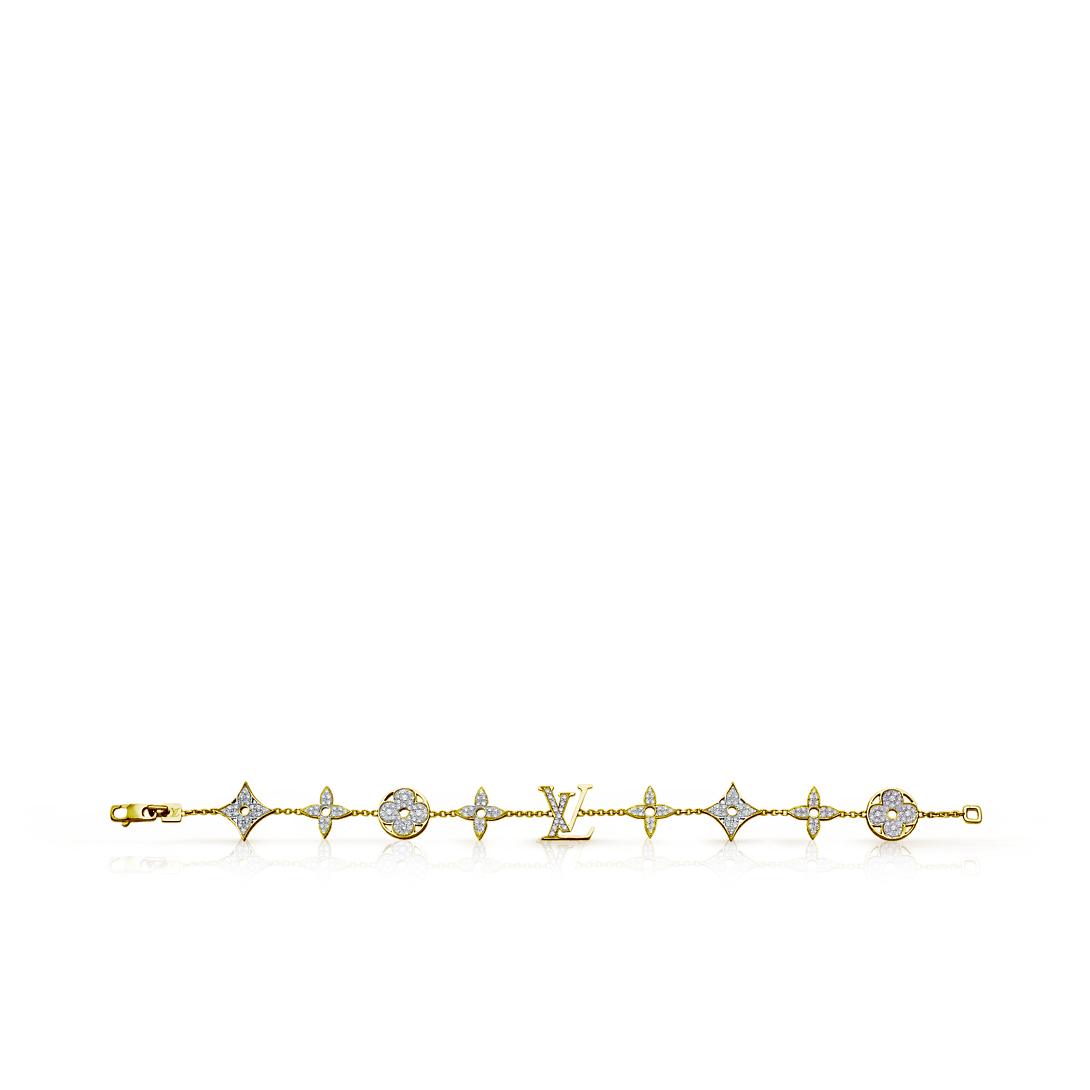 Diamond Blossom bracelet, gold and diamonds