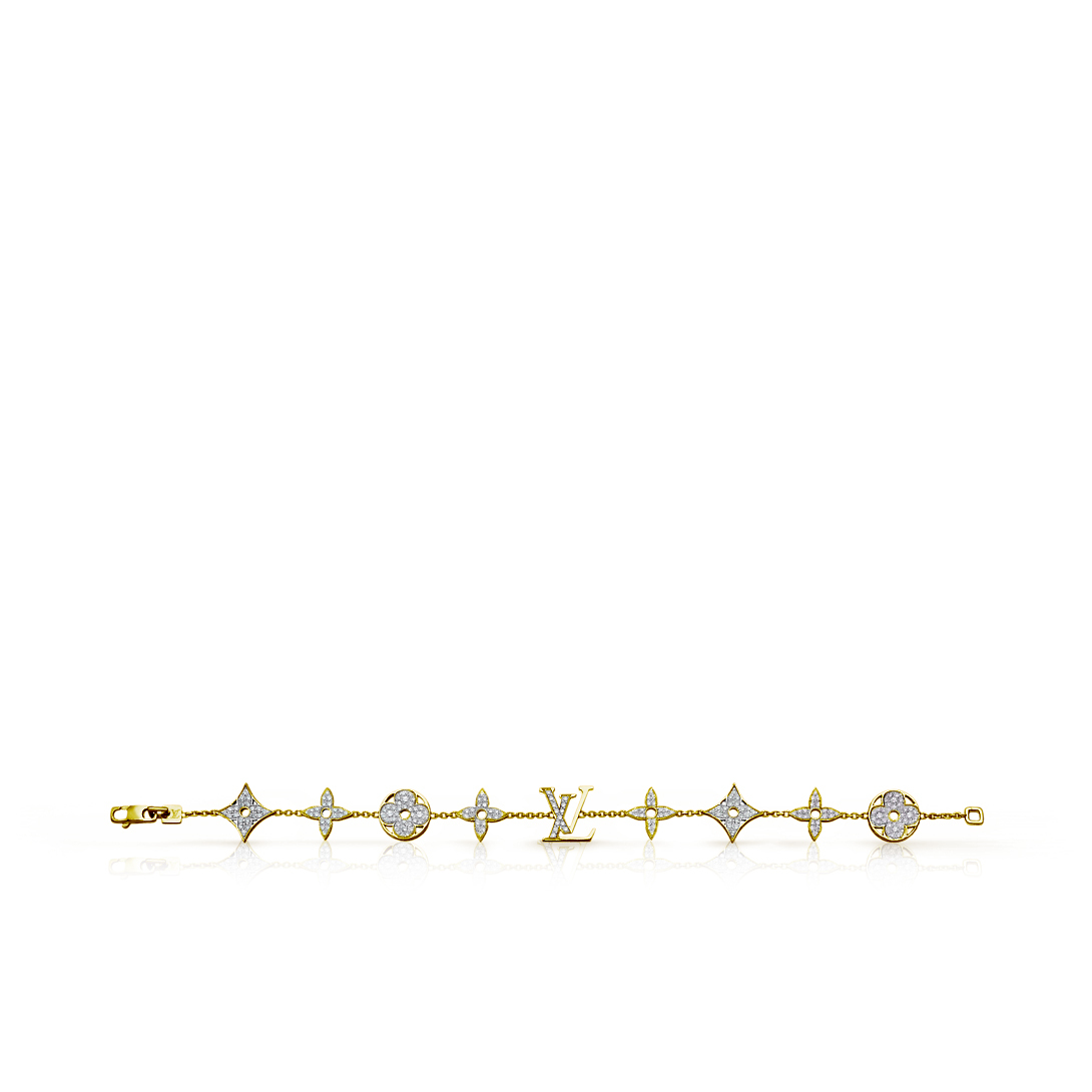 Diamond Blossom bracelet, gold and diamonds