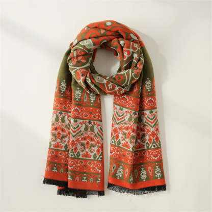 Double-sided cashmere scarf fd printing scarf