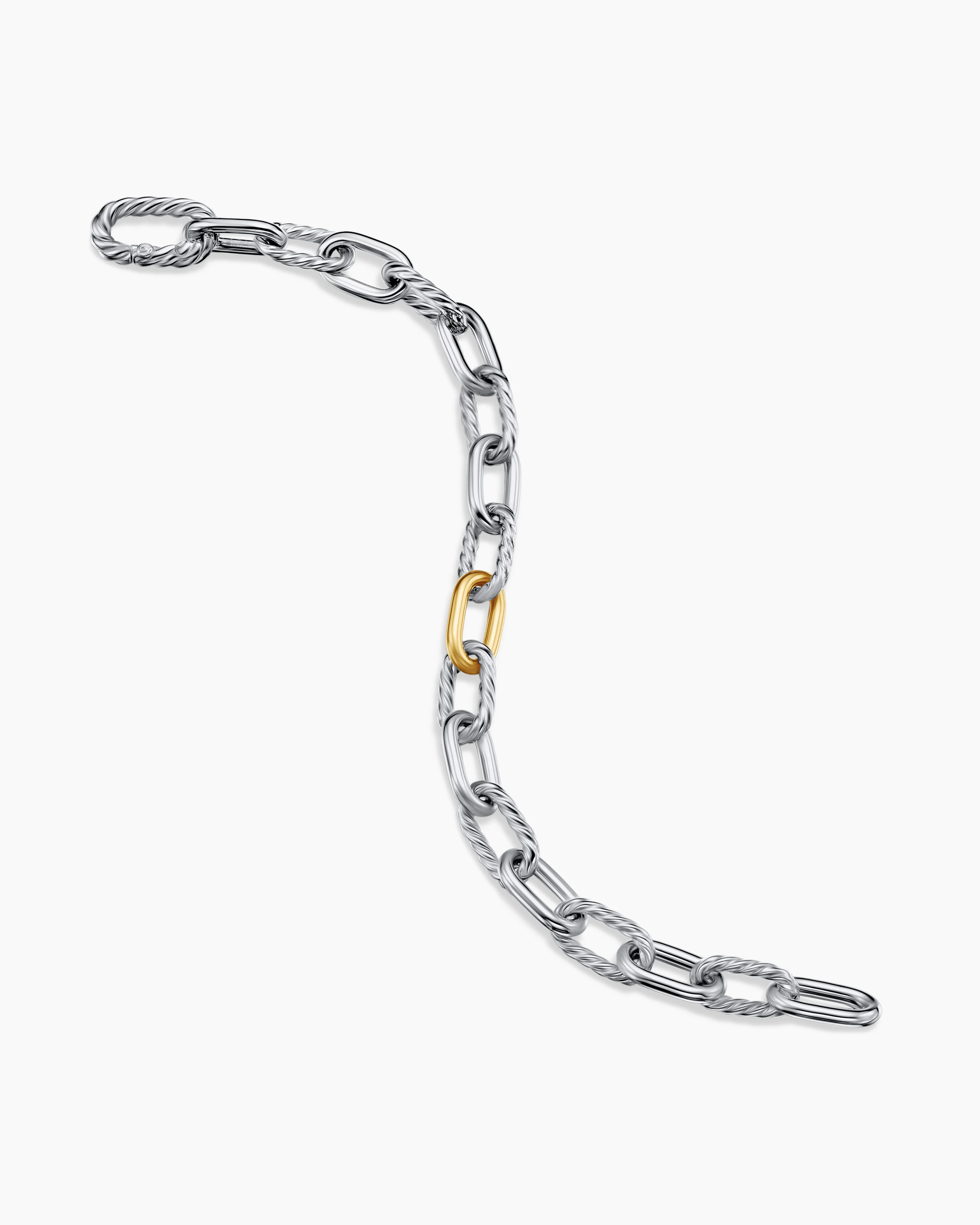 DY Madison® Chain Bracelet Sterling Silver with 18K Yellow Gold