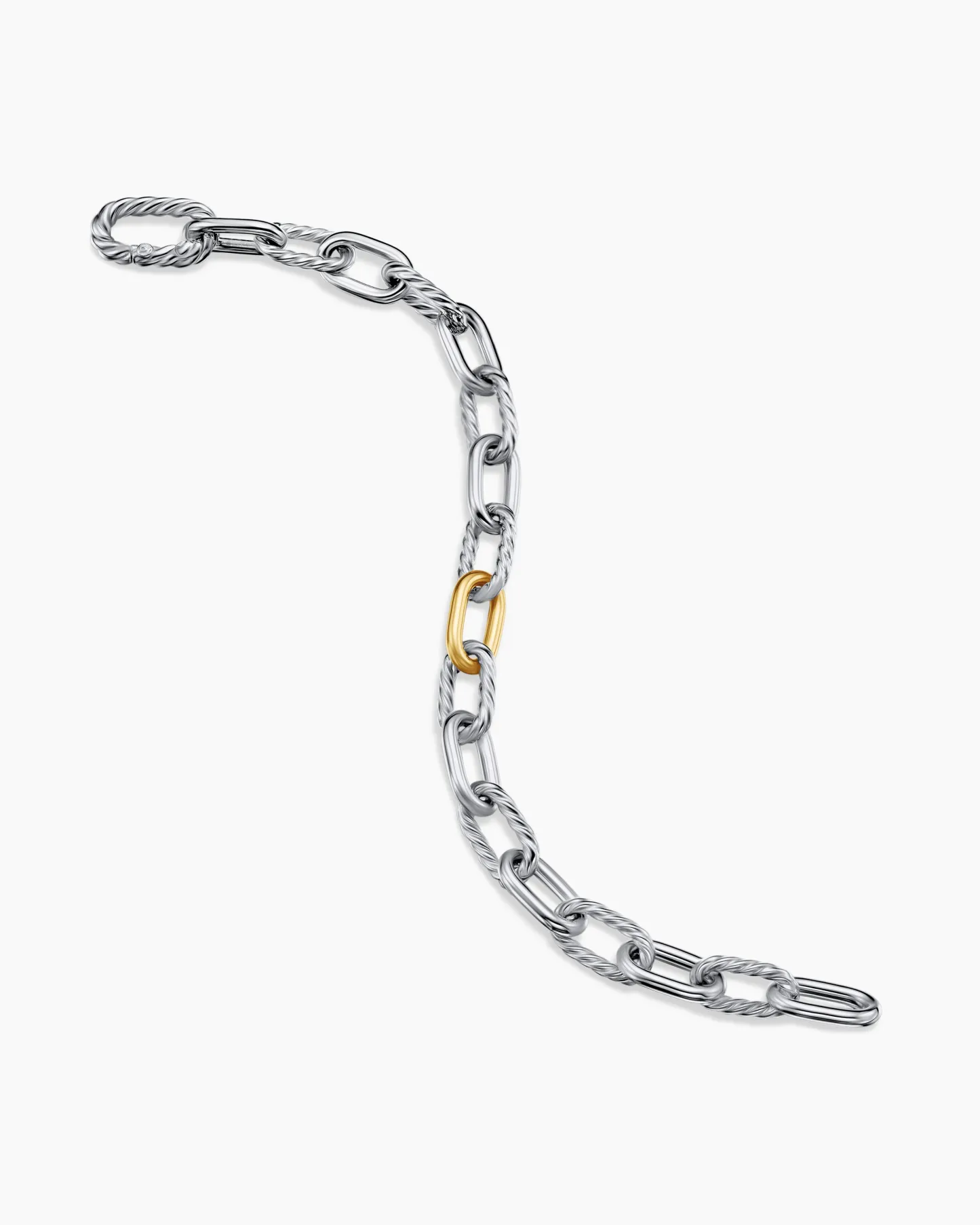 DY Madison® Chain Bracelet Sterling Silver with 18K Yellow Gold