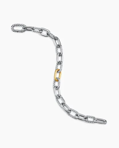 DY Madison® Chain Bracelet Sterling Silver with 18K Yellow Gold