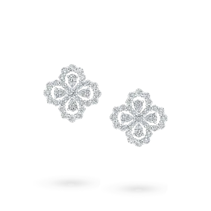 Diamond Loop Full Motif Diamond Earrings