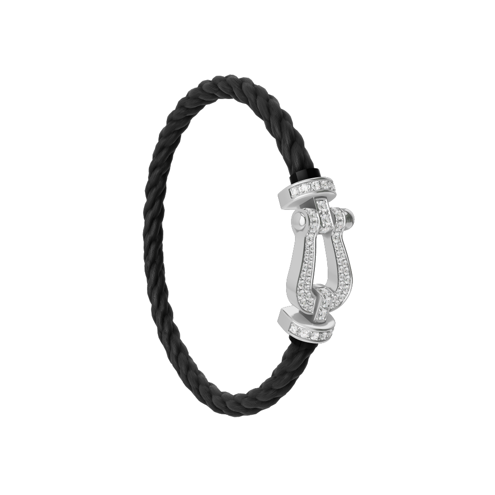 FORCE 10 BRACELET 18K WHITE GOLD AND DIAMONDS LARGE MODEL