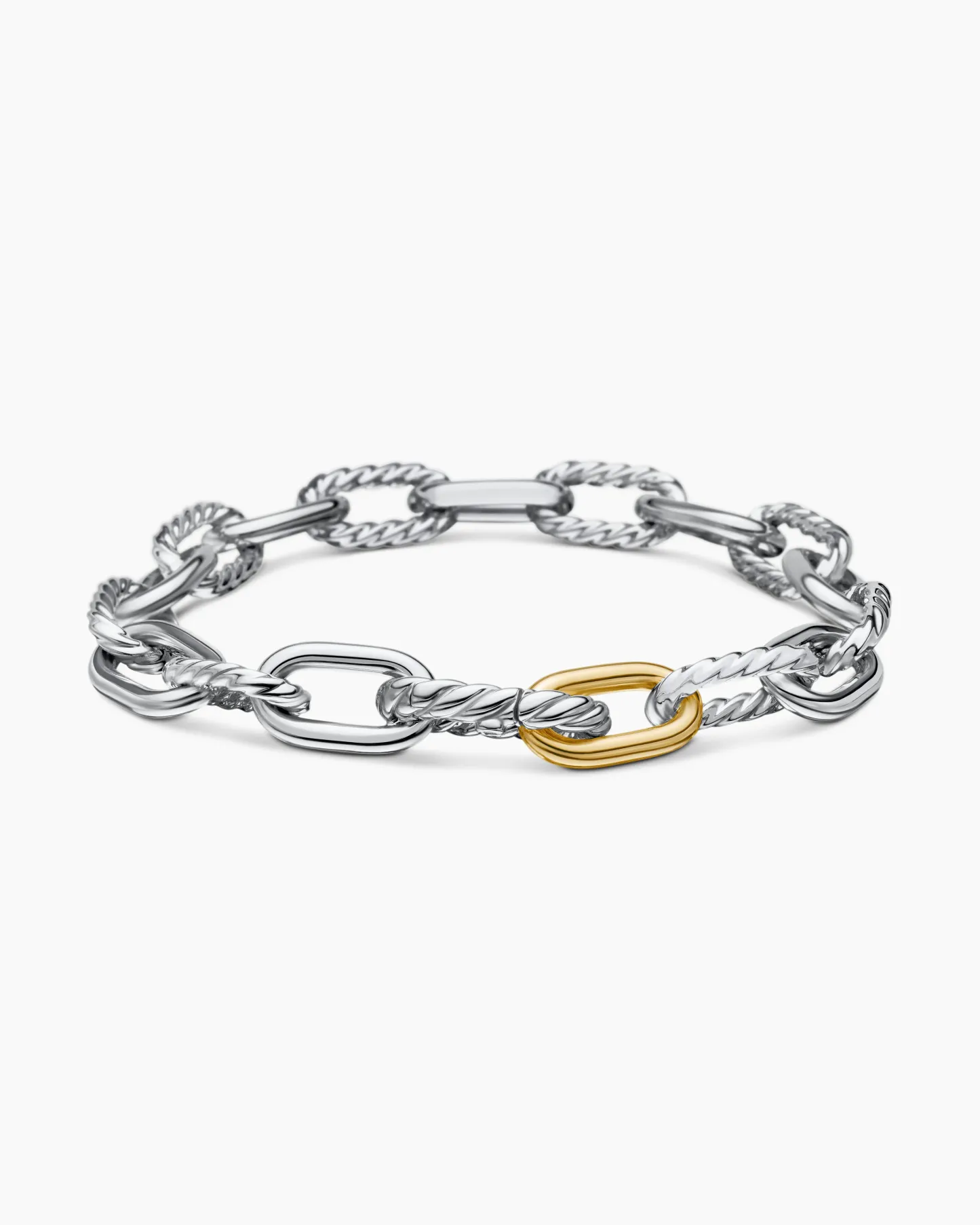 DY Madison® Chain Bracelet Sterling Silver with 18K Yellow Gold