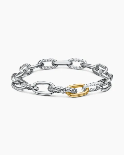 DY Madison® Chain Bracelet Sterling Silver with 18K Yellow Gold
