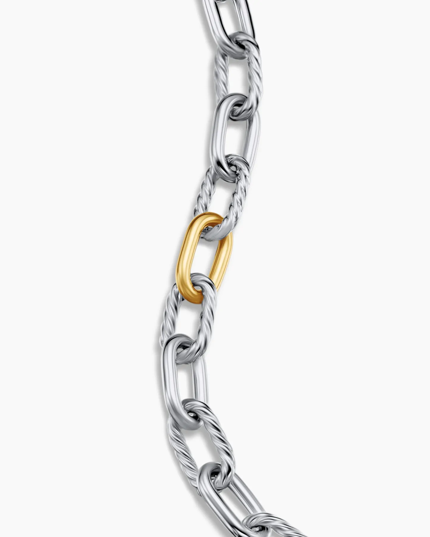 DY Madison® Chain Bracelet Sterling Silver with 18K Yellow Gold