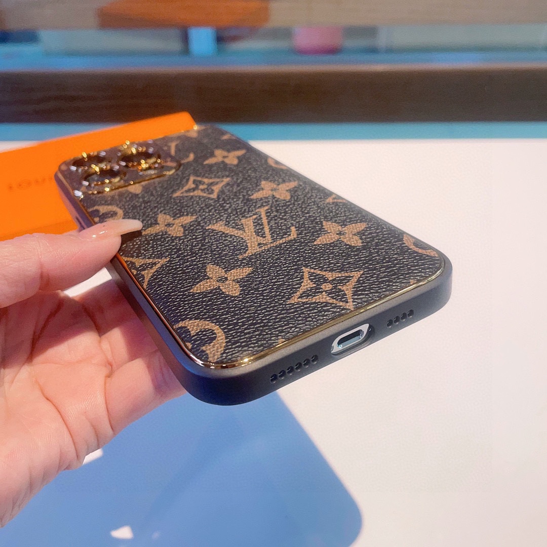 Classic electroplating old flower mobile phone case
