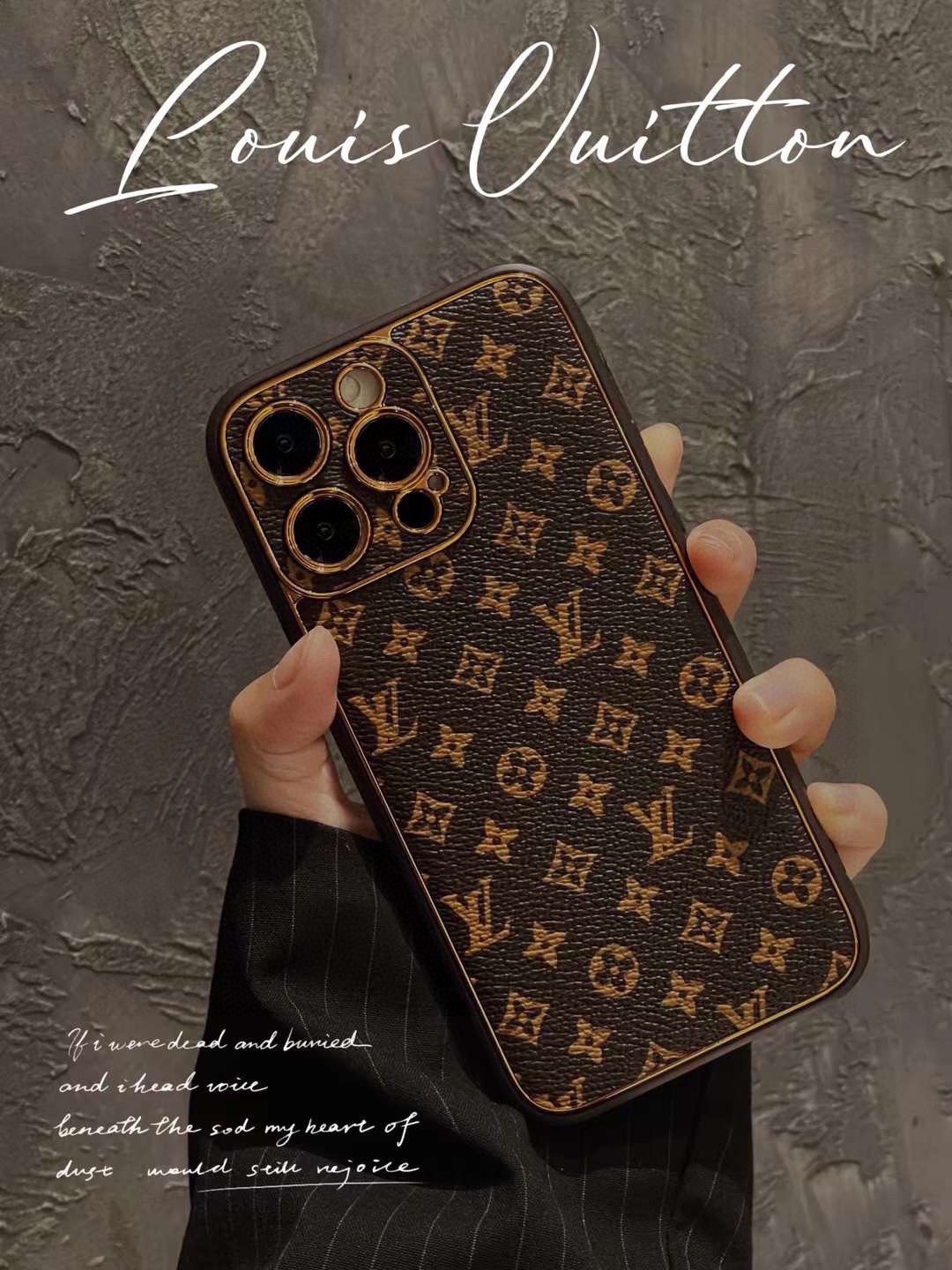 Classic electroplating old flower mobile phone case