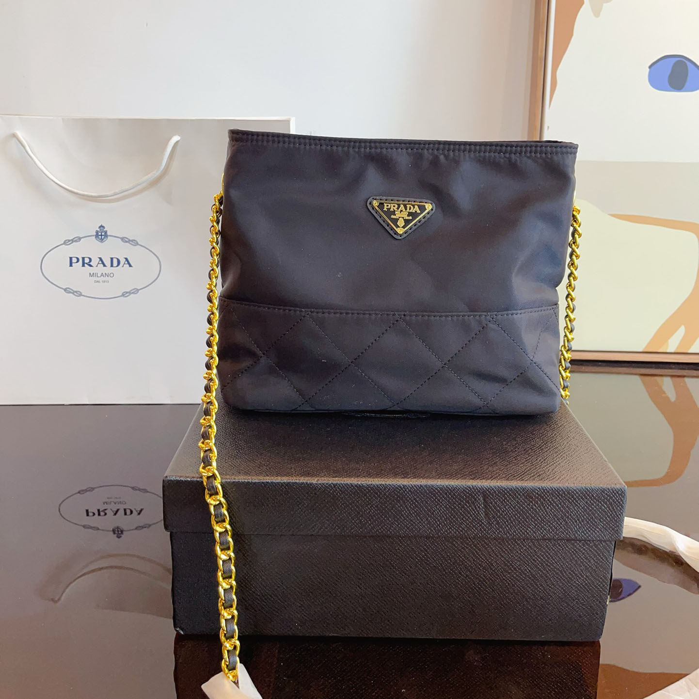 *Re-Edition 1995 Chaîne Re-Nylon tote bag