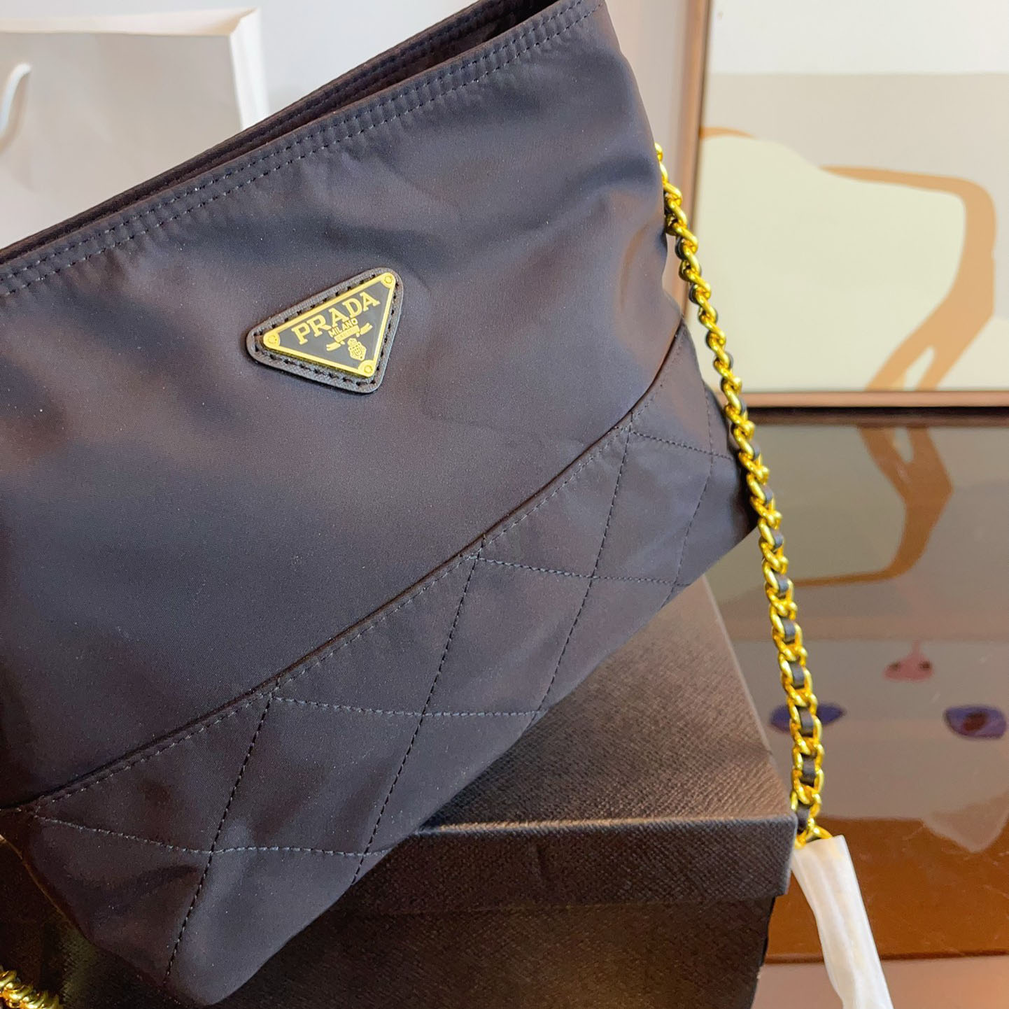 *Re-Edition 1995 Chaîne Re-Nylon tote bag