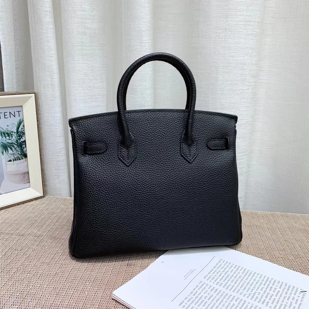 Herthtmes Togo Birkin 20/25/30/35 Black Bag