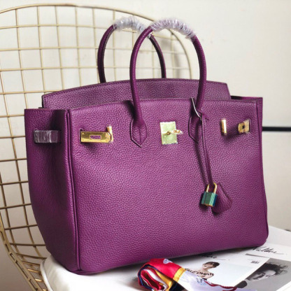 Herthtmes Togo Birkin 25/30/35 Dark Blue Bag
