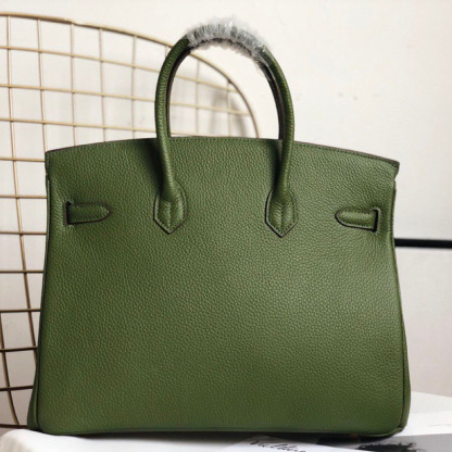 Herthtmes Togo Birkin 25/30/35 Bottle Green Bag