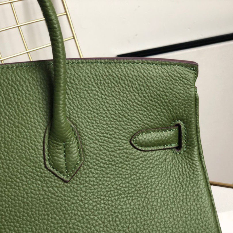 Herthtmes Togo Birkin 25/30/35 Bottle Green Bag
