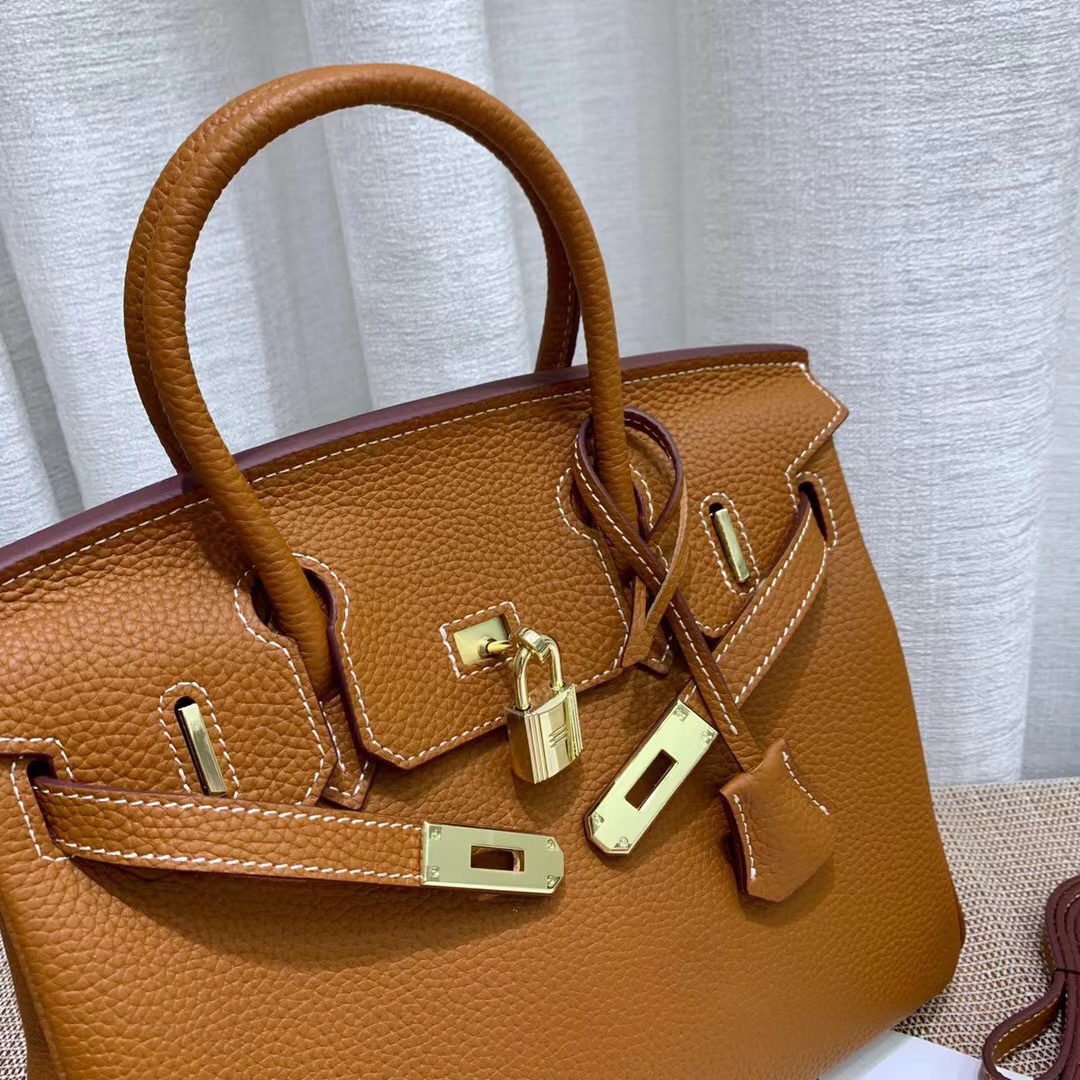 Herthtmes Togo Birkin 20/25/30/35 Bottle Brown Bag