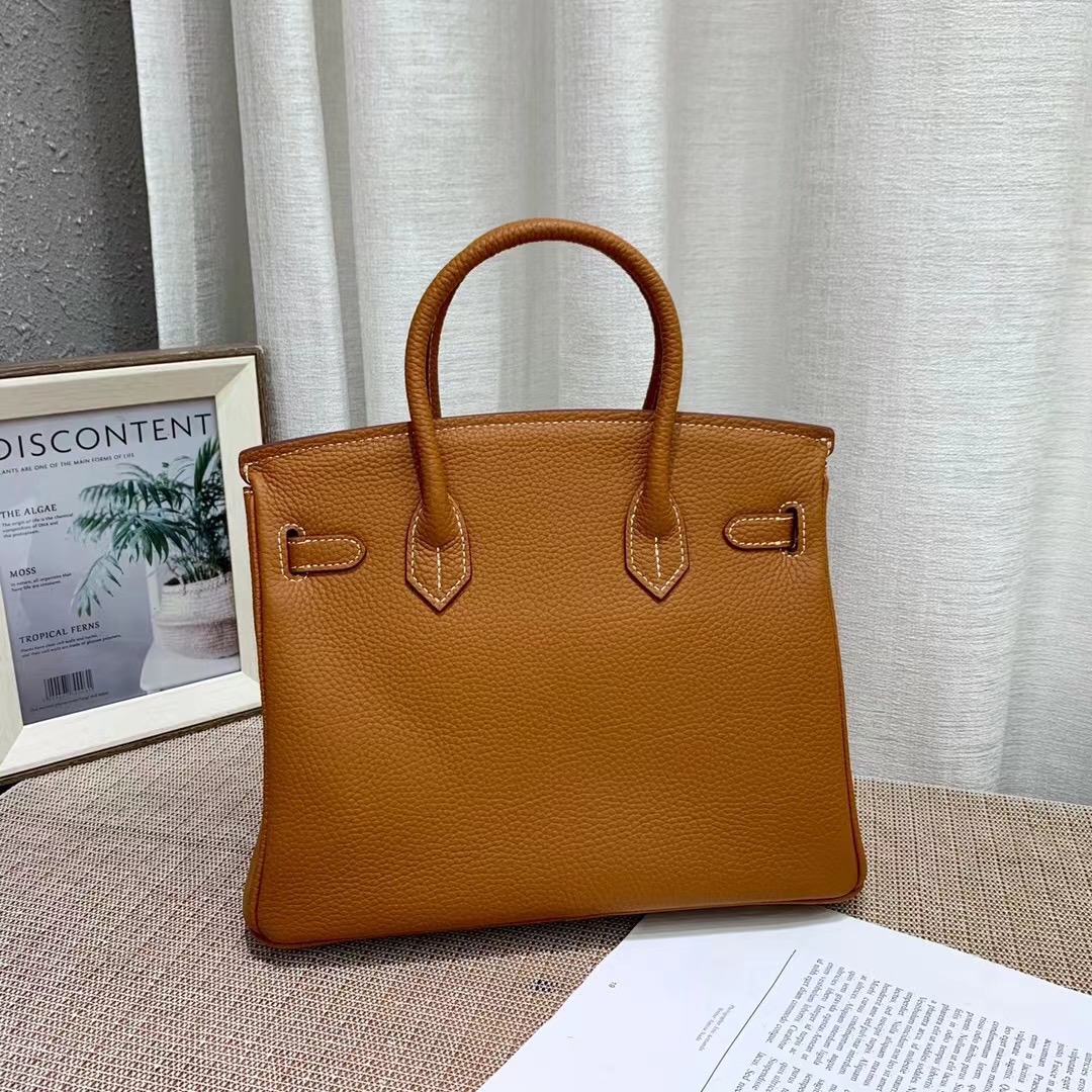 Herthtmes Togo Birkin 20/25/30/35 Bottle Brown Bag