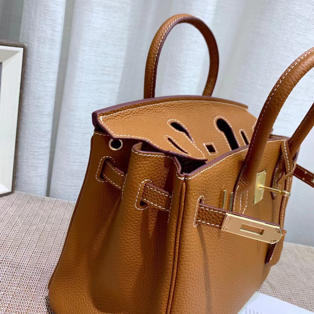 Herthtmes Togo Birkin 20/25/30/35 Bottle Brown Bag