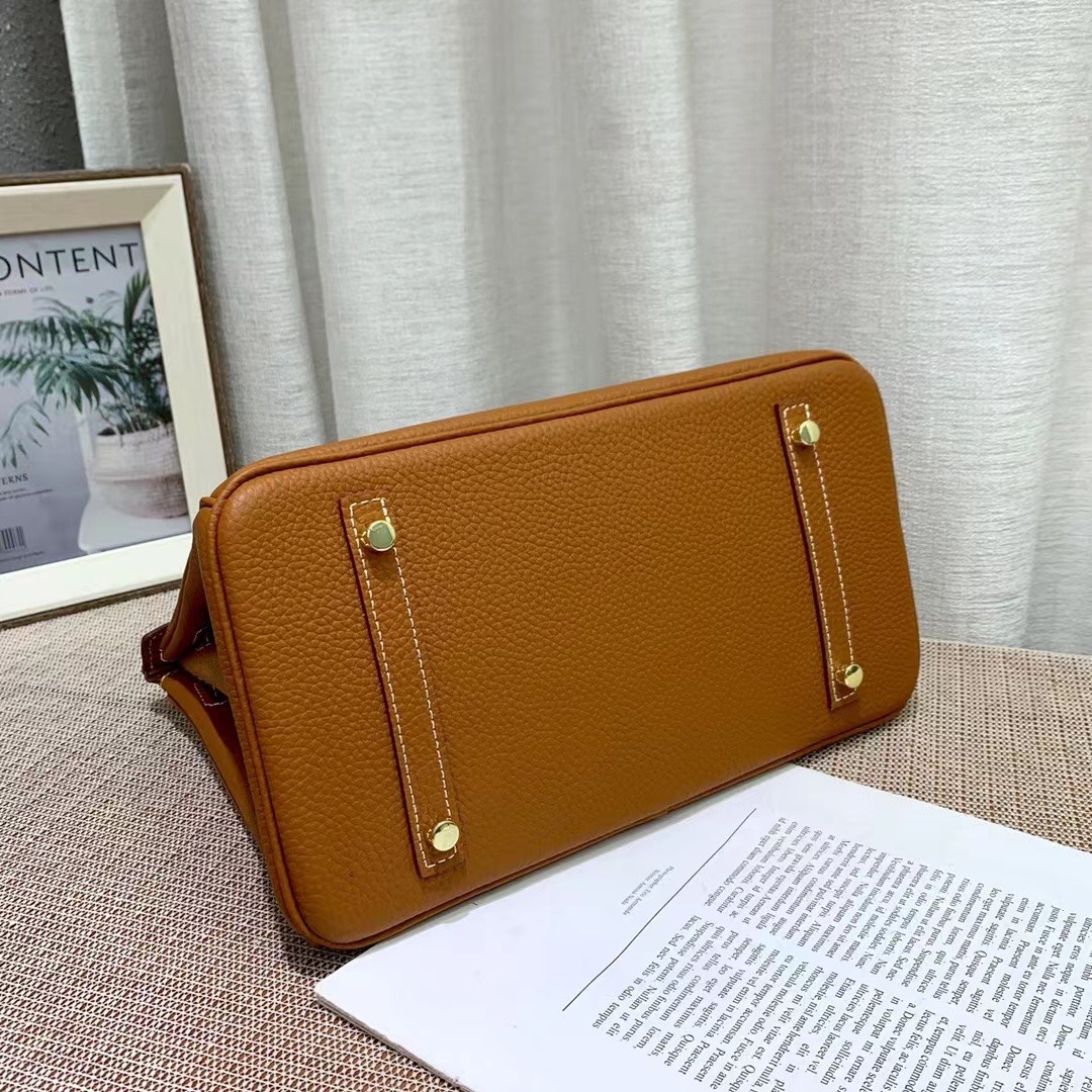 Herthtmes Togo Birkin 20/25/30/35 Bottle Brown Bag