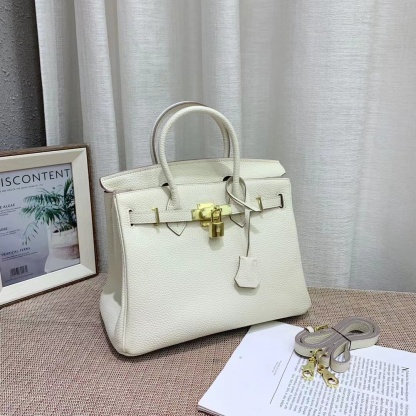 Herthtmes Togo Birkin 20/25/30/35 Bottle White Bag