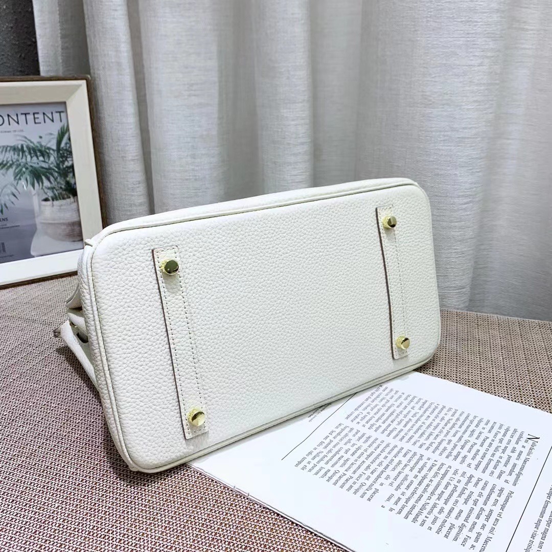 Herthtmes Togo Birkin 20/25/30/35 Bottle White Bag