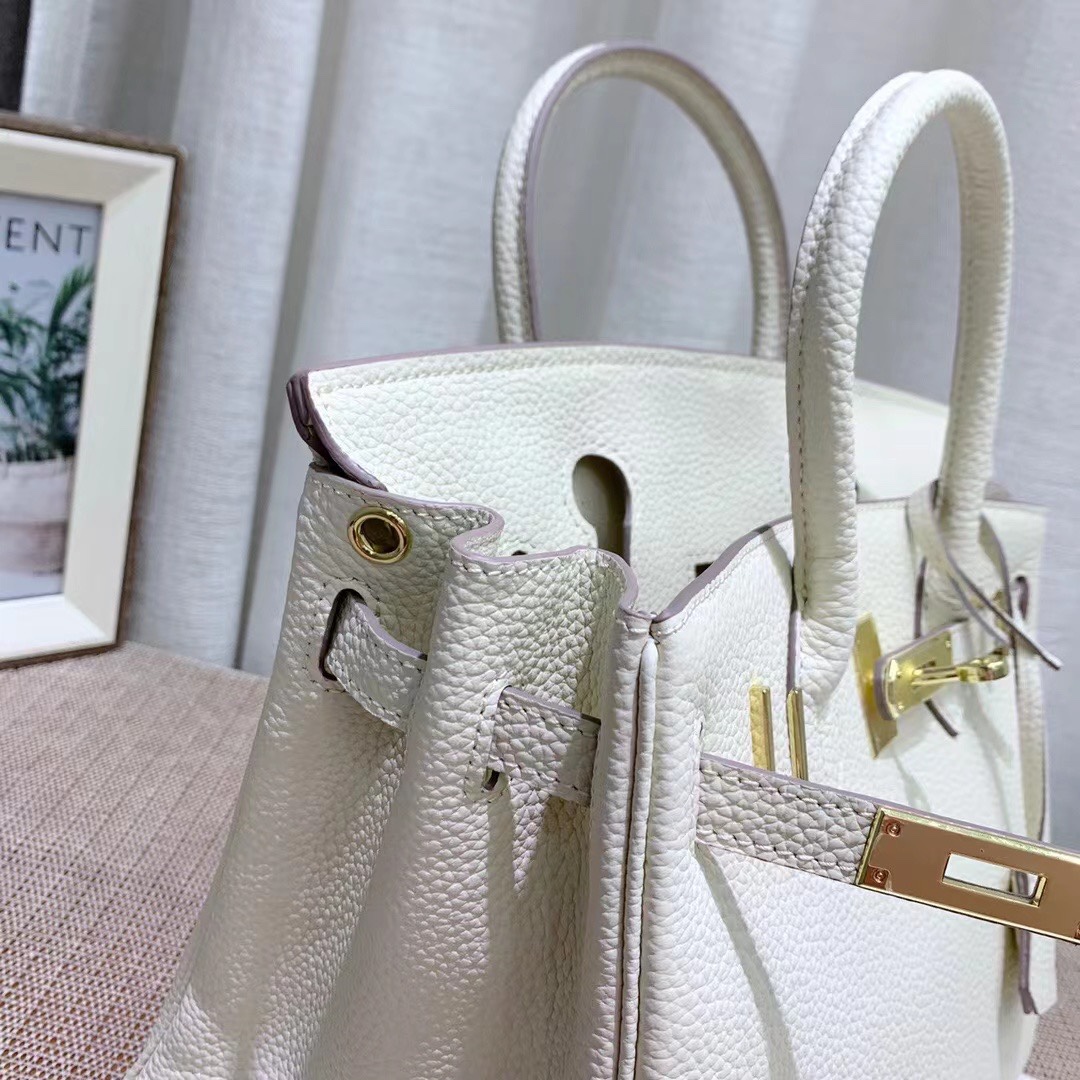 Herthtmes Togo Birkin 20/25/30/35 Bottle White Bag