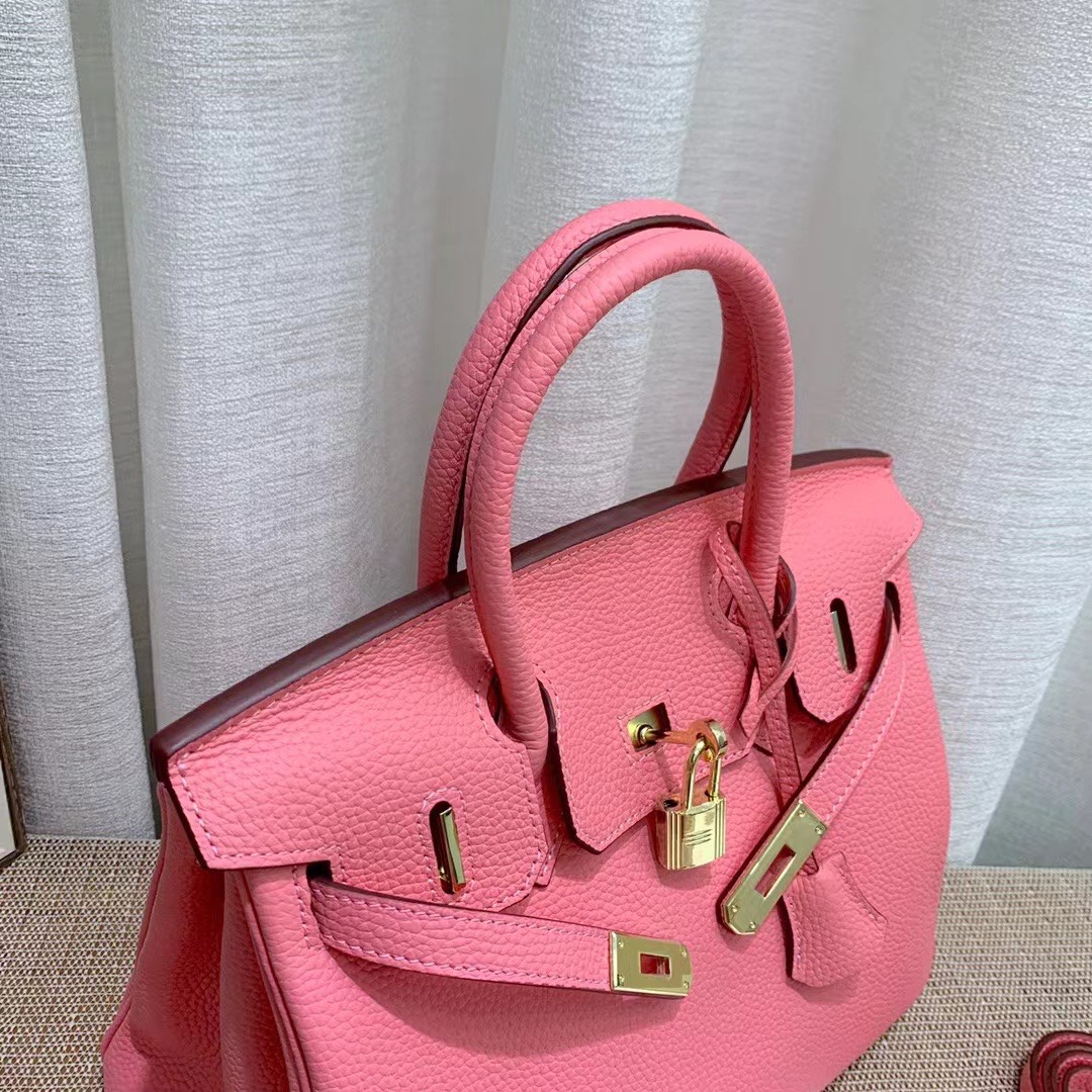 Herthtmes Togo Birkin 20/25/30/35 Bottle Pink Bag