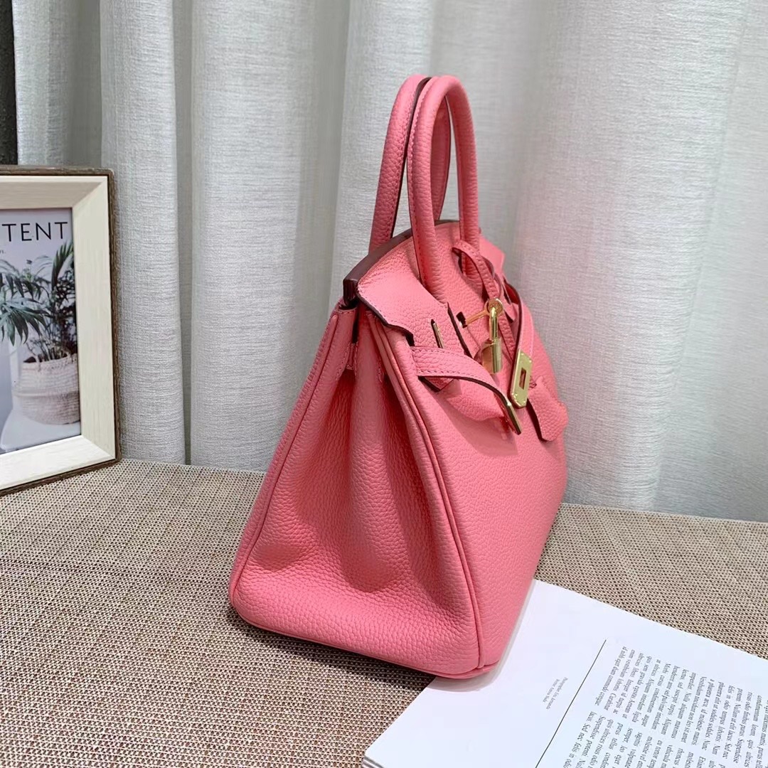 Herthtmes Togo Birkin 20/25/30/35 Bottle Pink Bag