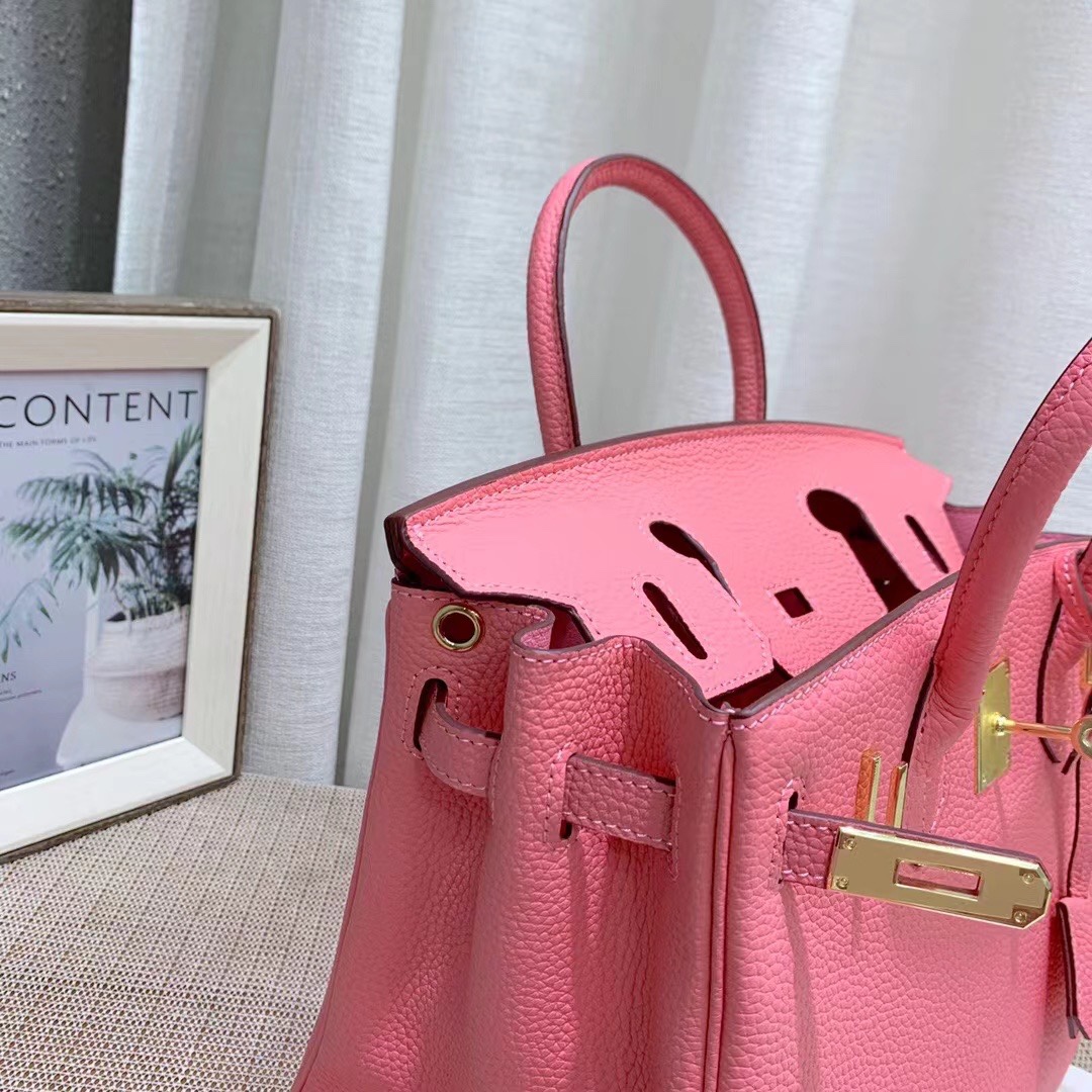 Herthtmes Togo Birkin 20/25/30/35 Bottle Pink Bag