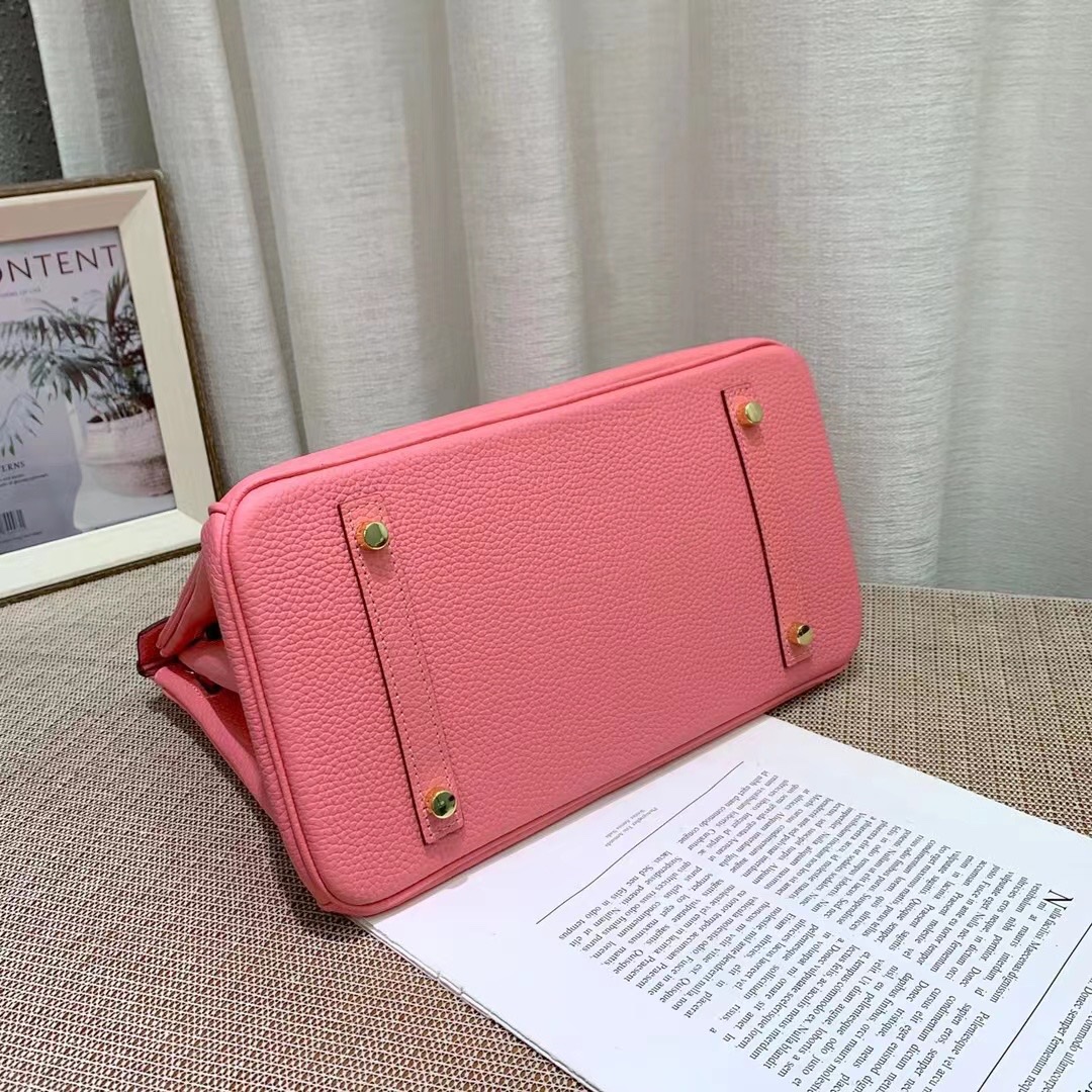 Herthtmes Togo Birkin 20/25/30/35 Bottle Pink Bag