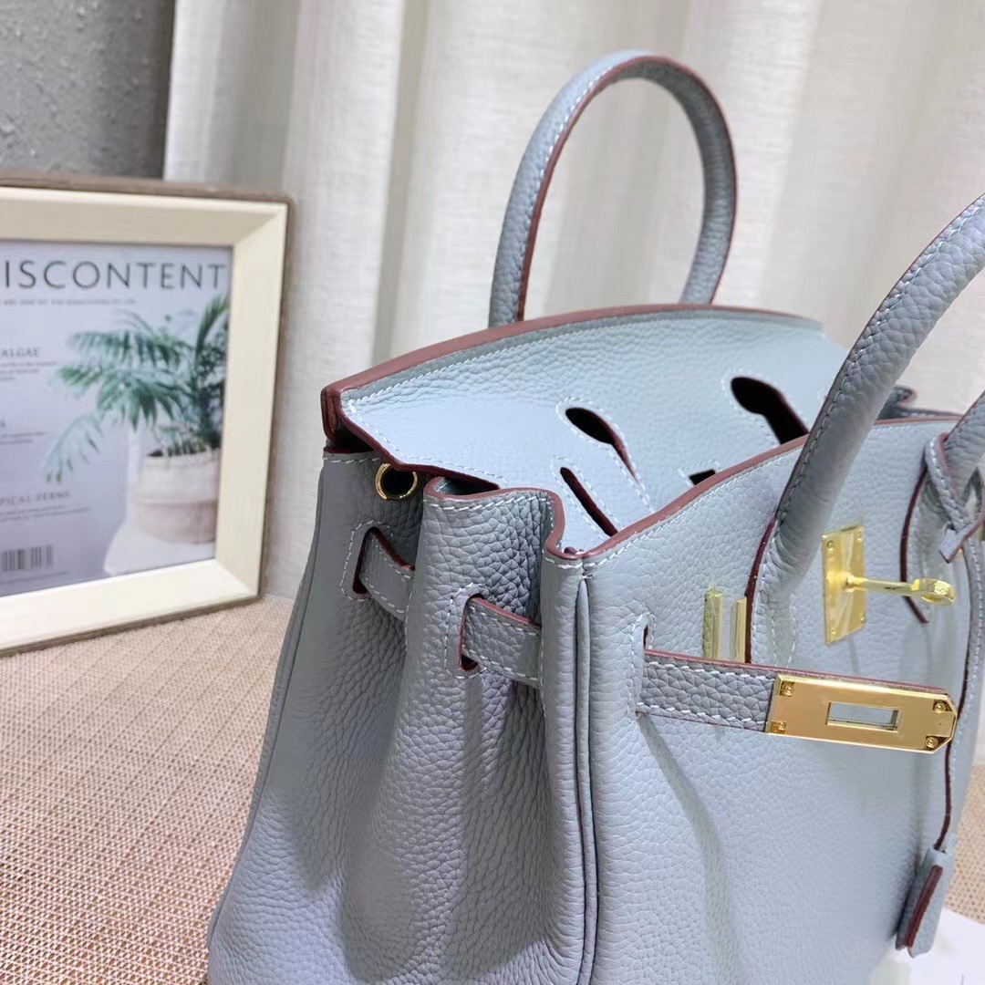 Herthtmes Togo Birkin 20/25/30/35 Bottle Gray Blue Bag