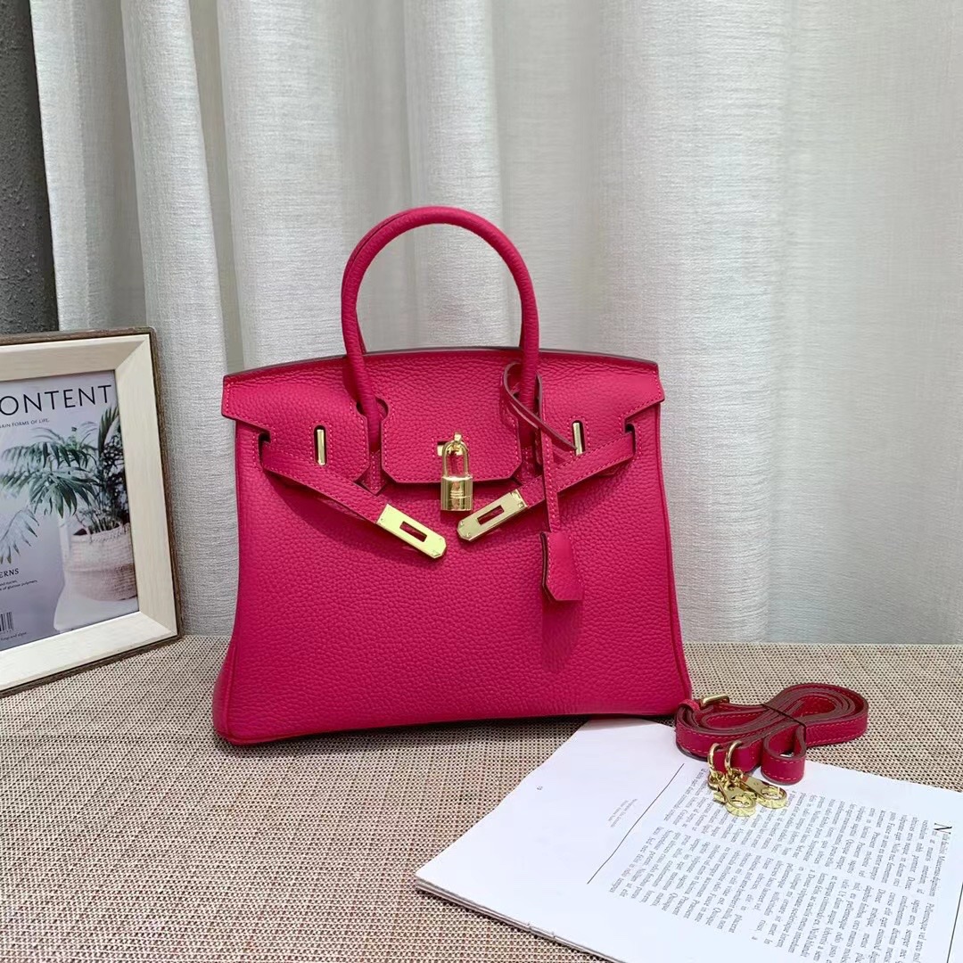 Herthtmes Togo Birkin 20/25/30/35 Bottle Red Bag